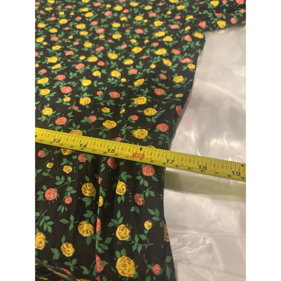 vintage 70s 60s Ditsy Floral Prairie Dress Long Sz M Cottagecore Metal Talon Zip - Picture 8 of 16